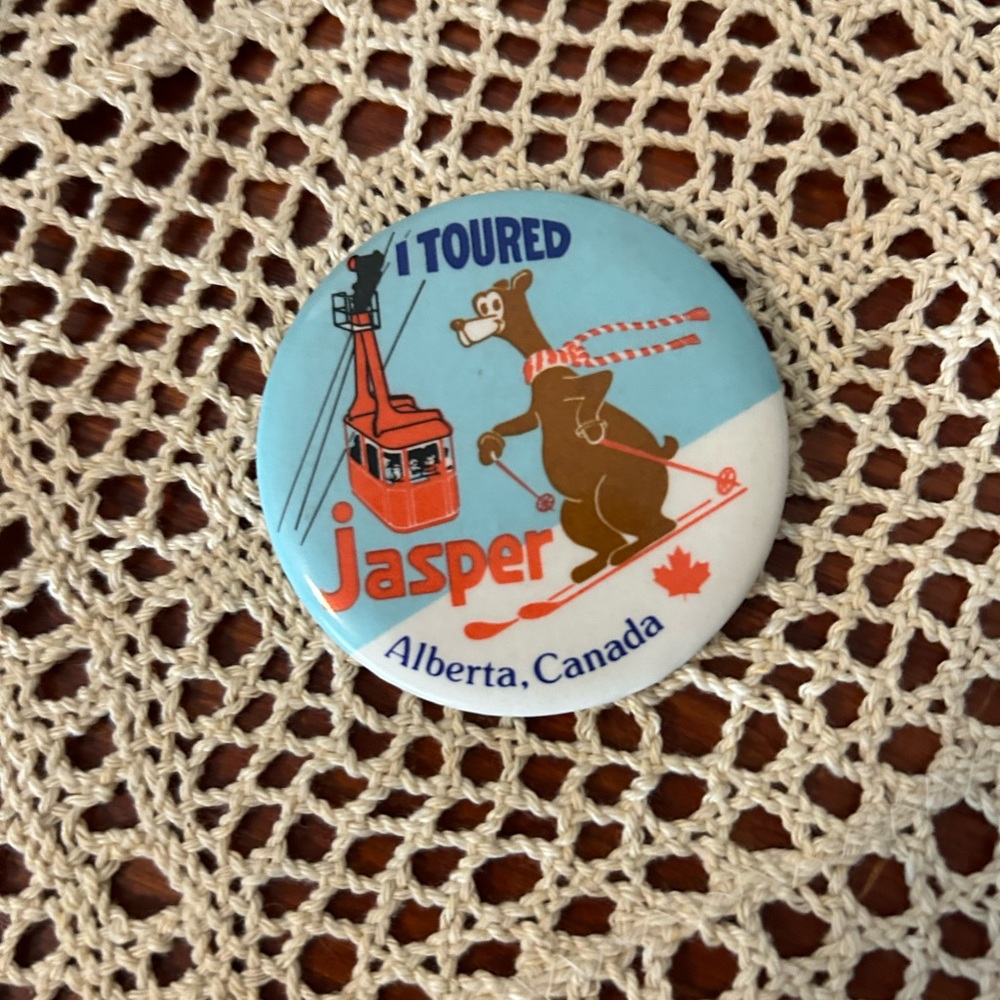 I toured Jasper button vintage  Alberta Canada